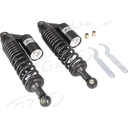 Universal 13.5" 340mm Air Nitrogen Shock Absorber Rear Suspension Spring Scooter Dirt Bike Gokart Quad ATV 150cc-750cc BlacK
