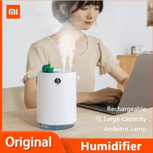 Xiaomi Sothing Air Humidifier Type-C Rechargeable Bass Cold Mist Aroma Diffuser Detect Humidity with Colorful LED Light