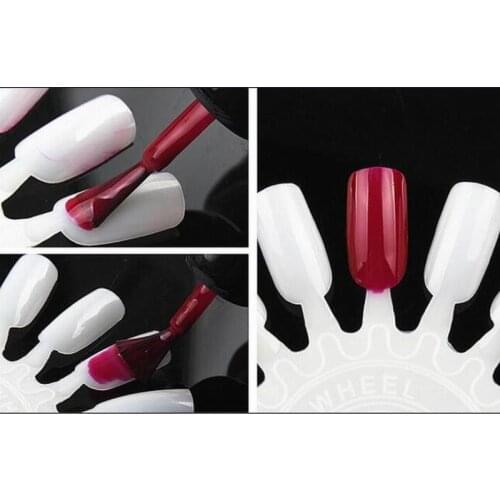 High quality fake nail tips color plate display panel round mould as manicure practice display board beauty nail art salon thing