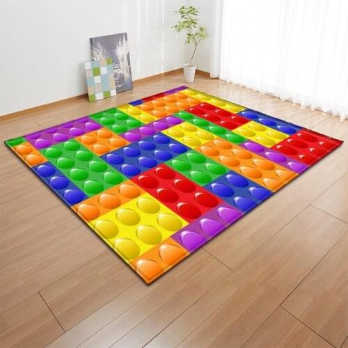 Bright 3d Three-dimensional Colorful Cool Hallway Kitchen Bathroom Non-slip Mats Living Room Carpet