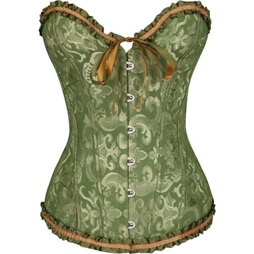 Corset Sexy Lace 6XL Plus Size Erotic Zip Floral Women Bustier Corset Waistband Waistcoat Girdle Retro Court Fashion