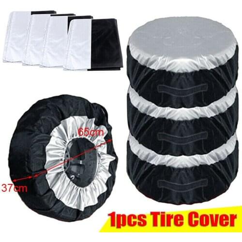 1/4Pcs Universal 13-19 16-20inch Car SUV Tire Cover Case Spare Tire Wheel Bag Tyre Storage Polyester Oxford Cloth Tire Cover