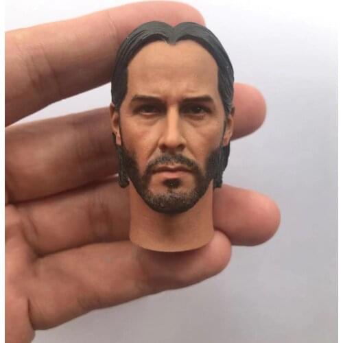 1:6 male figure doll Keanu Reeves Head carving The Matrix Neo head sculpt for 12" Action figure doll accessories E2813