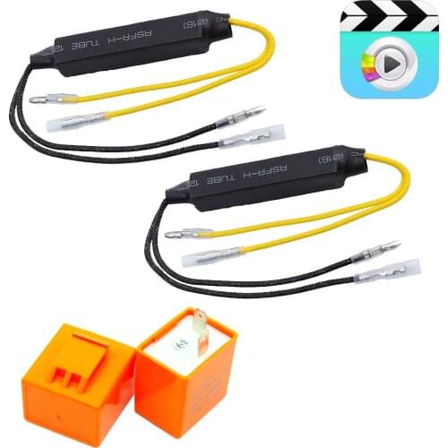 12V Universal Motorcycle Flasher LED Turn Signal Indicator Resistor Adapter Decoder LED Relay Fast flash Solution For Honda KTM