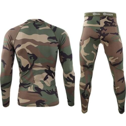 2021 Winter Thermal Underwear Sets Military Camouflage Tactical Clothing Fitness Sport Underwear Quick-Drying Warm Long Johns