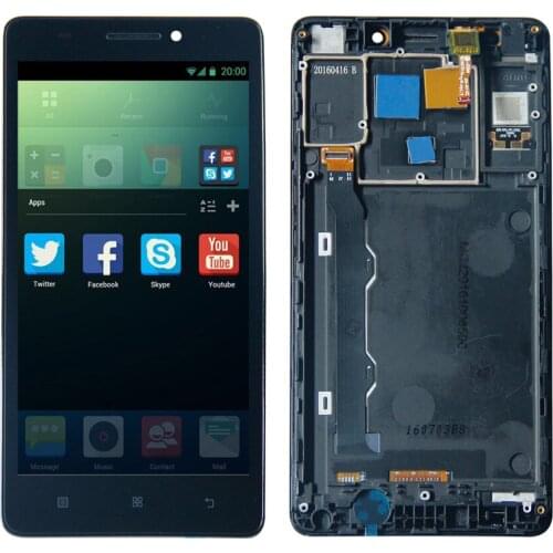 5.5 inch LCD Display For Lenovo A7000 LCD Display Digitizer Panel Screen Assembly with frame