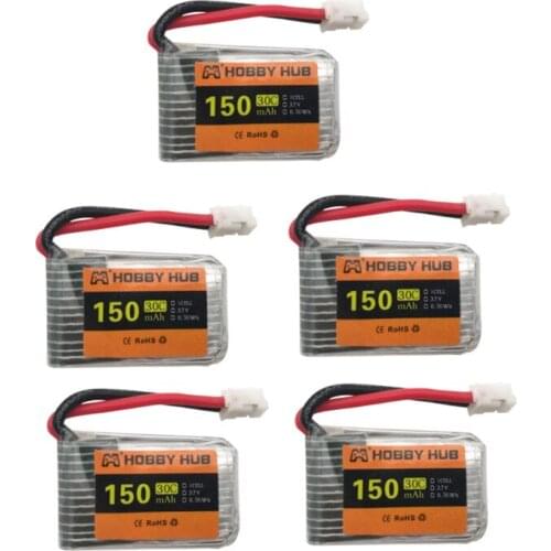 H36 3.7v 150mah 30C For E011E013 E010 E010C F36 NH010 RC Quadcopter Spare parts 3.7v 150mah LIPO Battery 5pcs