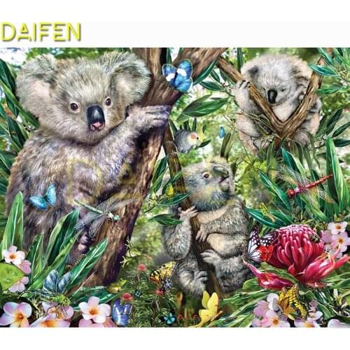 Full Round Diamond embroidery Koala Flower Full Square Diamond painting Cross stitch Koala Flower Forest DIY 3D Diamond mosaic