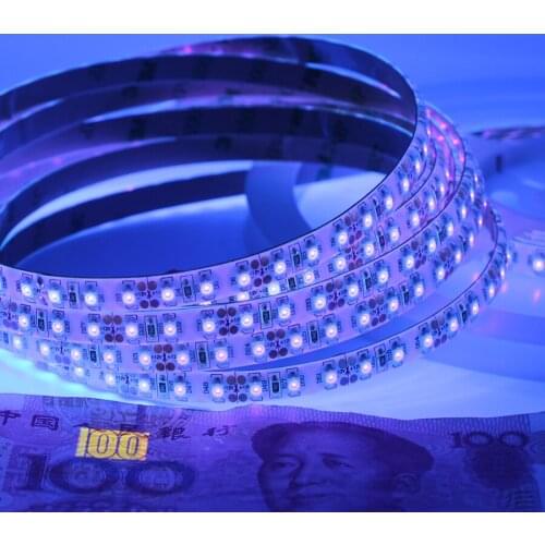 White PCB 3528 SMD 12V UV Led Strip Ultraviolet 395-405nm led strip black light 120led/m ip65 Waterproof for DJ Fluorescence