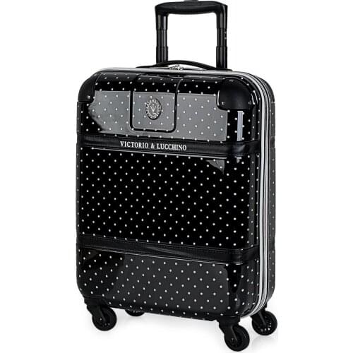 VICTORIO & LUCCHINO Model Polka Dot Suitcase Cabin Travel 55X40x20cm Polycarbonate Stamped 80150