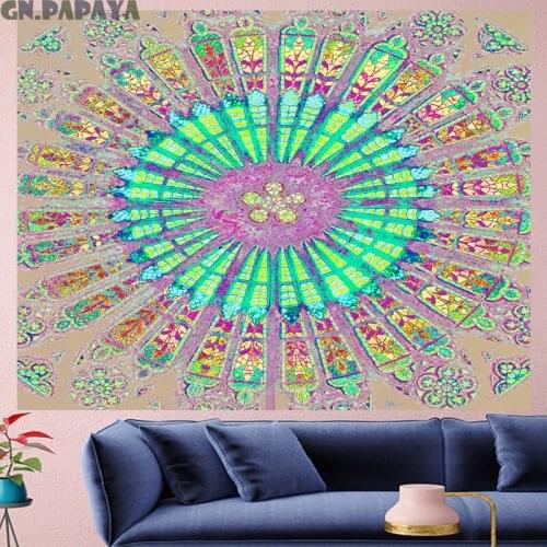 Indian Mandala Tapestry Wall Hanging brown macrame flower Throw Rug Blanket bohemian wall decor mandala tapestry wall hanging