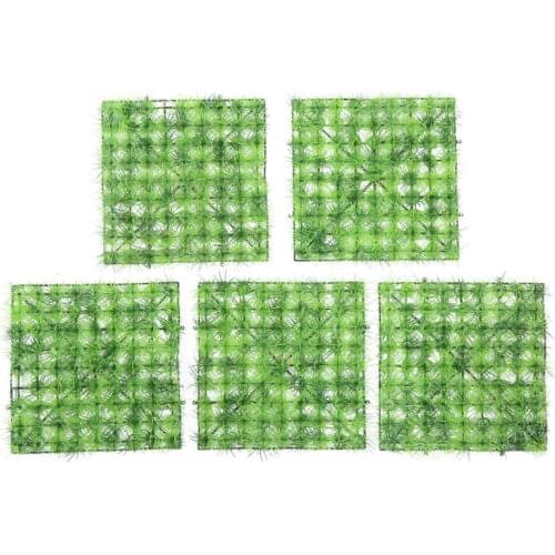 5PCS Artificial Plant Wall Simulation Grass Lawn for Indoor Outdoor Background Decoration