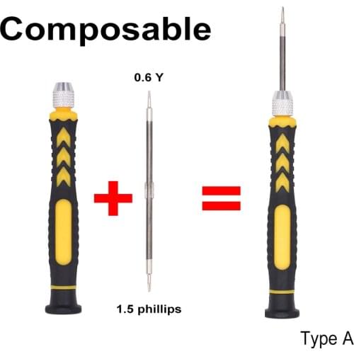2 in 1 Combination Screwdrivers 0.8-1.2 Pentalobe / 0.8 Pentalobe-1.2 Phillips Screwdriver for iPhone MacBook Air 100pcs/lot