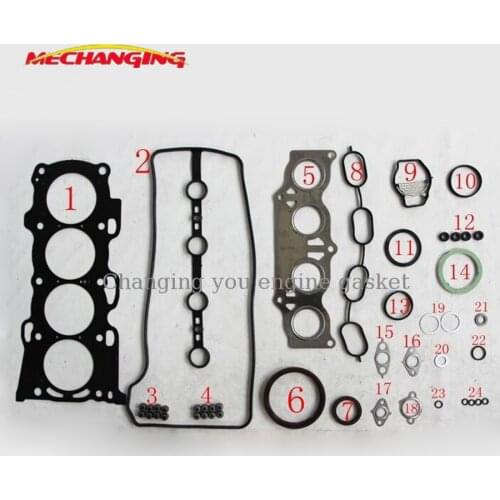 Customized LOGO For TOYOTA AVENSIS VERSO SOLARA 16V 2.4L 2AZFE 2AZ Metal Engine Parts Engine Gasket Set 04111-28056 50221400