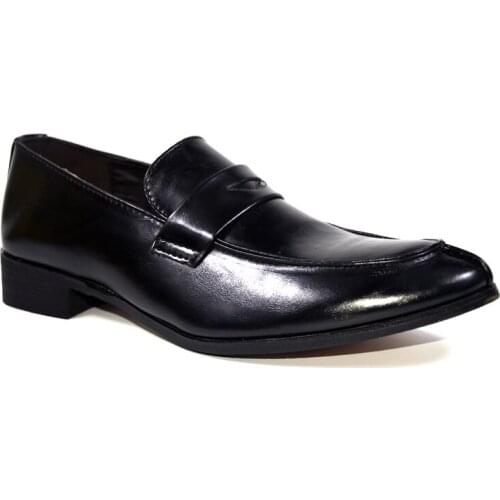 2021 Leather Business Men Dress Loafers Pointy Black Shoes Oxford Men Breathable Formal Wedding Shoes