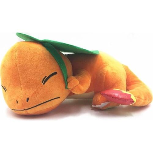 Stuffed Animals Pokemon Toys 26cm Cute Sleeping Position Charmander High Quality Short Plush Cartoon Gifts for Children