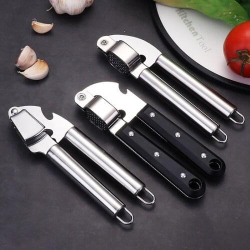 Stainless Steel Garlic Press Household Garlic Chopper Manual Garlic Masher Creative Kitchen Tools