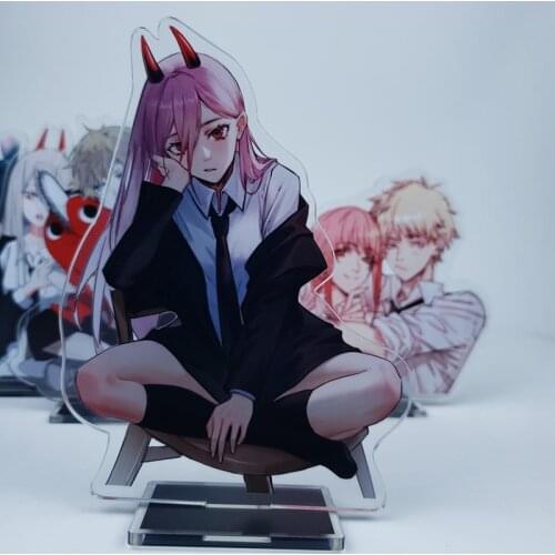 NEW Anime Chainsaw Man Double-Sided Acrylic Stand Model Cartoon Desktop Decor Toy Denji Pochita Hayakawa Aki Makima Cosplay Gift