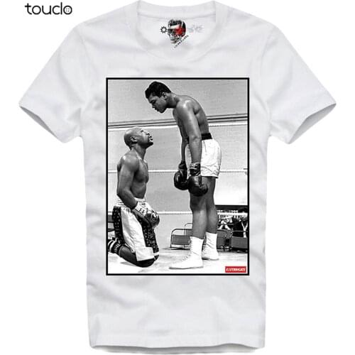 T Shirt May Weather Vs Muhammad Ali The Real G.O.A.T 2019 New Fashion MenS Summer Short Sleeve Brand Style Slim Custom Shirts