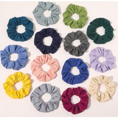Solid Color Scrunchie Pack 14pcs/lot Elastic Hair Band For Women Hair Rubber Ropes Girls Hair Ties Hair Accessory Set