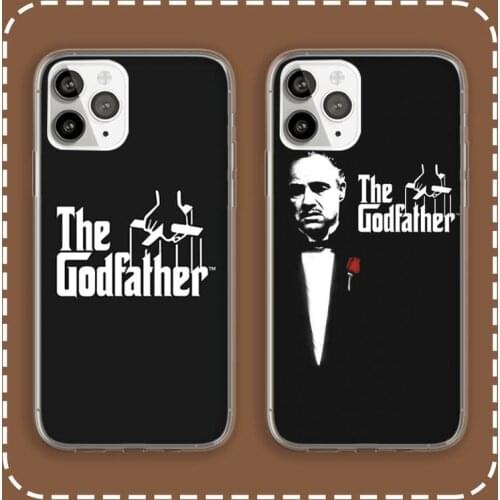 The godfather god father Phone Case Transparent for iPhone 6 7 8 11 12 s mini pro X XS XR MAX Plus cover funda shell