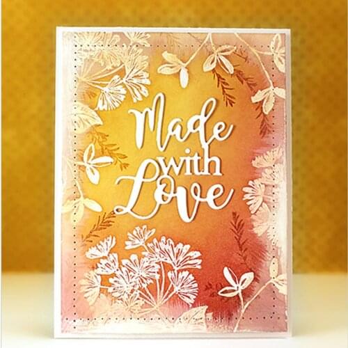 Made With Love Metal Cutting Dies Stencil For DIY Scrapbooking Decorative Embossing Suit Paper Card Die Cutting Template 2019