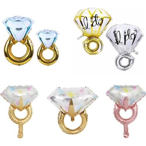 1pc Diamond Ring Foil Balloons LOVE Letter Ballon Inflatable Wedding Party Decoration Helium Air Ballon Valentines Day Supplies