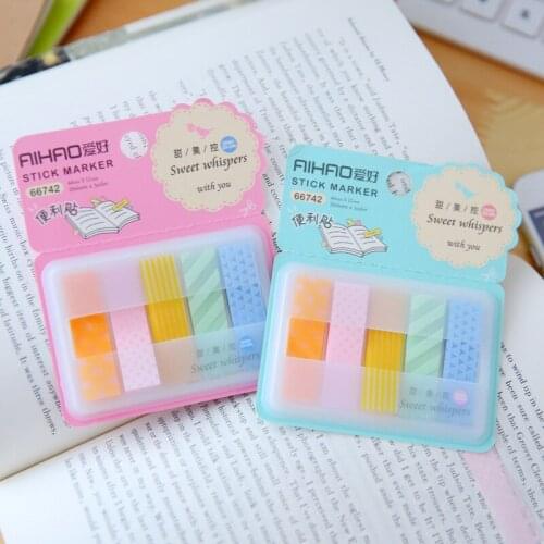 Sweet Whispers with You Self-Adhesive Memo Pad Sticky Notes Bookmark School Office Supply