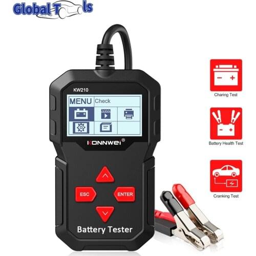 Car Battery Tester KONNWEI KW210 Automatic Smart 12VAuto Battery Analyzer 100 to 2000CCA Cranking Car Battery Tester