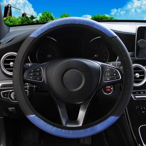 Universal Carbon Fiber PU Leather Car Steering Wheel Cover Protective Car Accessories Car Steering Wheel Cover