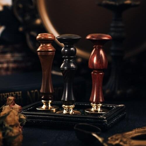 Vintage seal stamp chess handle Rose wood Wooden Handle for Customized wax stamp