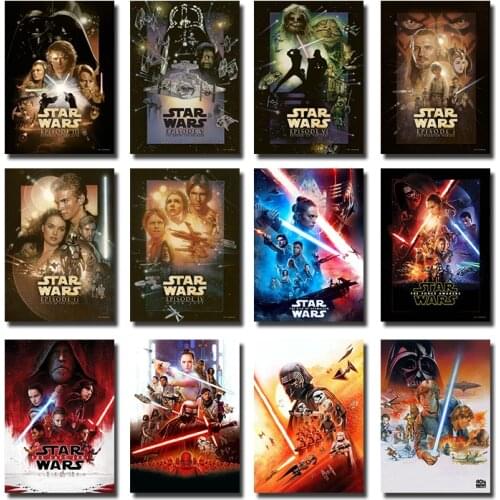 Star Wars Vintage Art Deco Poster HD Quality Print Canvas Painting Wall Picture Home Living Room Decoration
