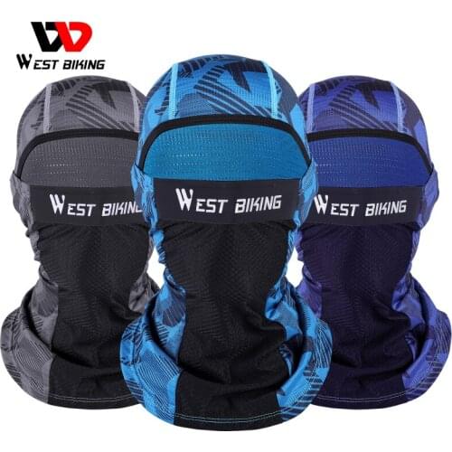 WEST BIKING Summer Ice Silk Headwear Anti-UV Breathable Outdoor Sport Bandana Running Cycling Scarf Fishing Balaclava Bike Cap