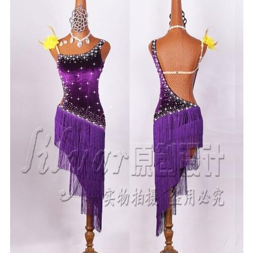 New Latin Dance Dress Competition Dress Costumes Skirt Performing Dress Adult Customize Children Red Matador Skirt Split Skirtes