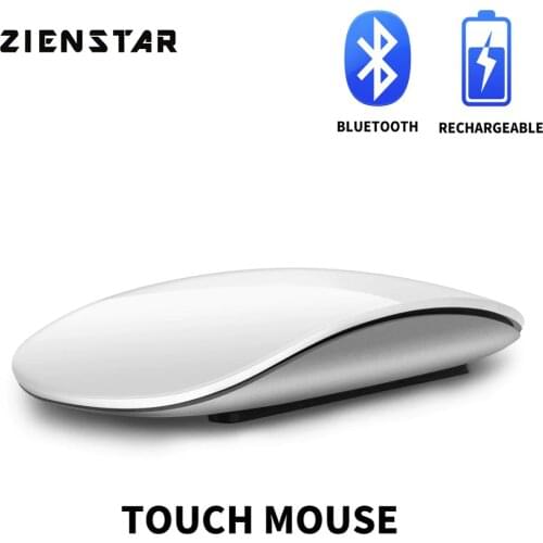 Zienstar Rechargeable Touch Magic Wireless Bluetooth 5.0 Mouse Travel Ultra-Thin Portable Mice Compatible with PC,MAC,Laptop