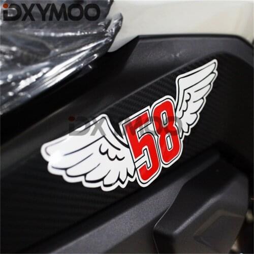 1PCS Car Styling Decals MOTO GP Motorcycle Laptop Guitar Window Stickers for Simon 58 Wings