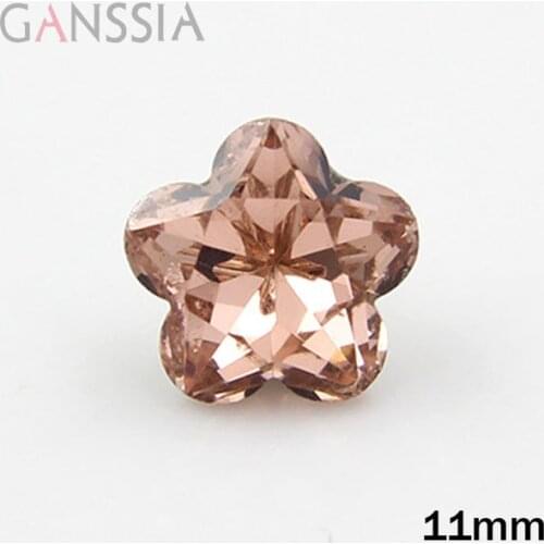 10pcs/lot Size:11mm,Pink Crystal Imitation Gemstone Flower Shape Button,Garments Sewing Accessories(SS-122-4)
