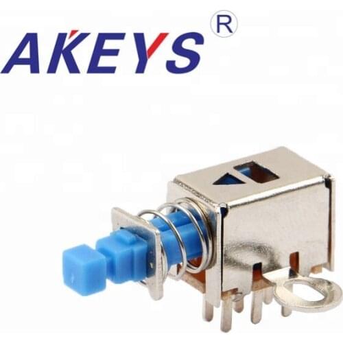 10PCS PS-22F52 3pins A05 Single row Locked blue handle power supply switch without fixed foot