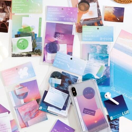 15 Sheets Creative Sea Stars Scenery Art Stickers Cute Decoration DIY Journal Collage Washi Paper Sticker School Supplies