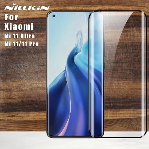 Nillkin for Xiaomi Mi 11 Ultra Pro 5G Glass 2pcs Impact Resistant Curved Film Glass Screen Protector for Mi 11 Pro Ultra