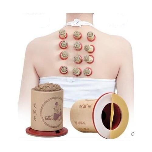 30pcs Moxa Artemisia Tube Self-stick Chinese Moxibustion Stickers Therapy Heating Acupuntura Point Warm Meridian