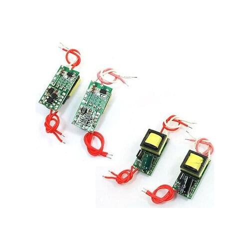 4pcs AC 85-265V DC 17V (4-7)x1W LED E27 Power Supply Driver Adapter