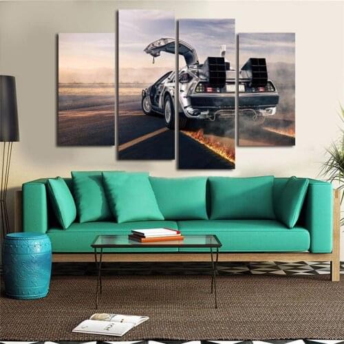 4pcs HD print Sports Car painting On Canvas Wall art painting For Living Room Modern home decor Wall Art Canvas Painting