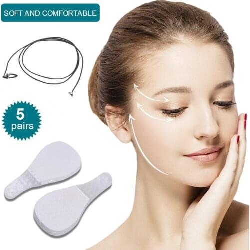 5 Pairs Facelift Tape Invisible Thin Face Stickers V-Shape Face Facial Line Wrinkle Sagging Lift Up Lifting Face Adhesive Tape