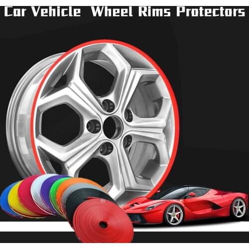 8M/ Roll New Styling IPA Rimblades Car Vehicle Color Wheel Rims Protectors Decor Strip Tire Guard Line Rubber Moulding Trim