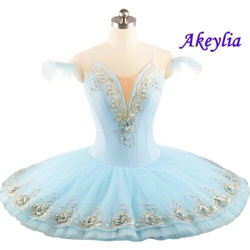 Sky Blue Ballet Tutus costume Classical lilac Professional Tutu Girls Pancake Sleeping Beauty Variation Ballerina Dress JN0229