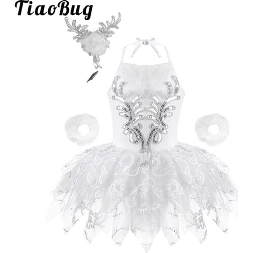 Professional White Swan Dance Ballet Tutu Costume Girl Children Ballerina Dress Kids Ballet Dress Dancewear Dance Dress For Girl
