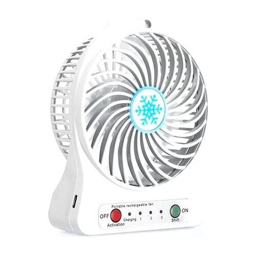 White Desktop Rechargeable 1200mAh Usb Fan Smart Fan Household Tool Summer Trend Fashion Electronic Device Quality Certified