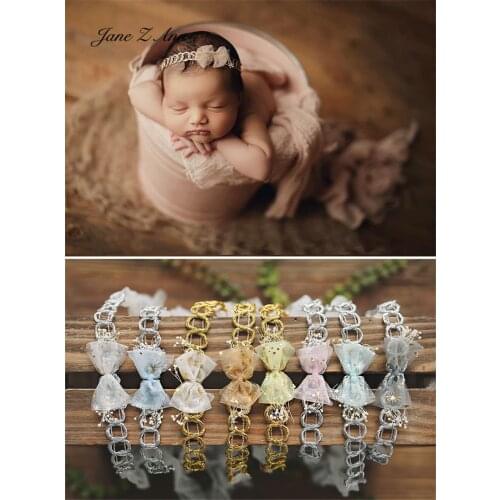 Bronzing starlight bow headdress head flower baby 100 days 1 year newborn photography props