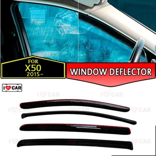 Window deflector for Lifan X50 2015- car window deflector wind guard vent sun rain visor cover car styling